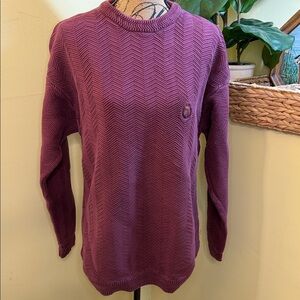 Chaps Men's Crewneck Sweater in Plum
